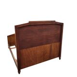 Art Deco bed in walnut and burl walnut 140x190cm