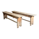 Pair of vintage farmhouse benches (refurbished)