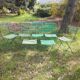 Sept chaises de jardin anciennes