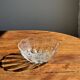 Small vintage Arcoroc Codec glass salad bowl with stylized petal patterns
