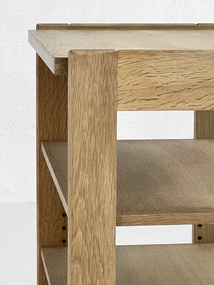 Oak Serving Trolley Attributed to Guillerme and Chambron for Votre Maison, 1960s