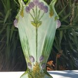 Art Nouveau ceramic dabbling vase