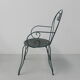 Ensemble de 4 chaises de jardin vintage en acier