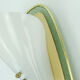 1950s sconce green metal mesh and brass with white acrylic shade