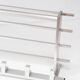 Large wall-mounted coat rack in aluminium with shelf, c. 1980 (100 cm)