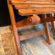 Duo of vintage folding wooden plant doors