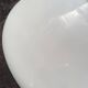 Old hanging lampshade in white opaline Art Deco 1930 Ø 25.5 cm