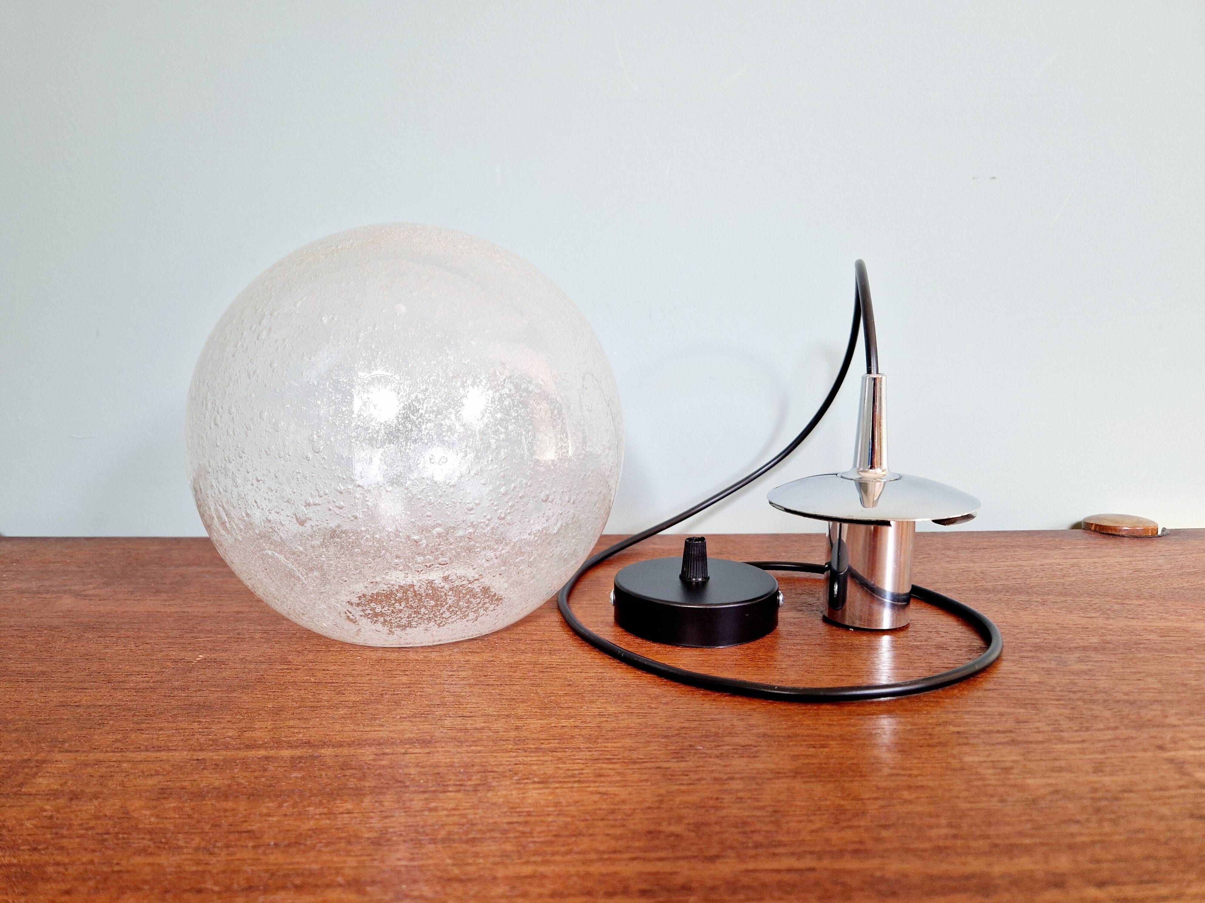 Peill & Putzler blown glass pendant light, 1970s