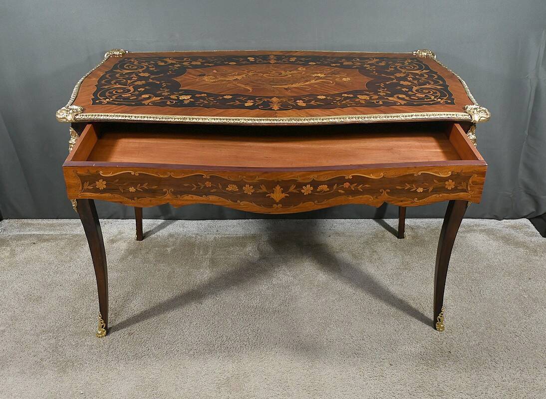 Rosewood Table with Marquetry, Napoléon III period
