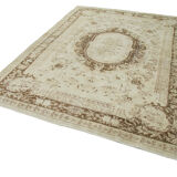 Handwoven Vintage Anatolian Beige Rug 214 cm x 286 cm - 25297