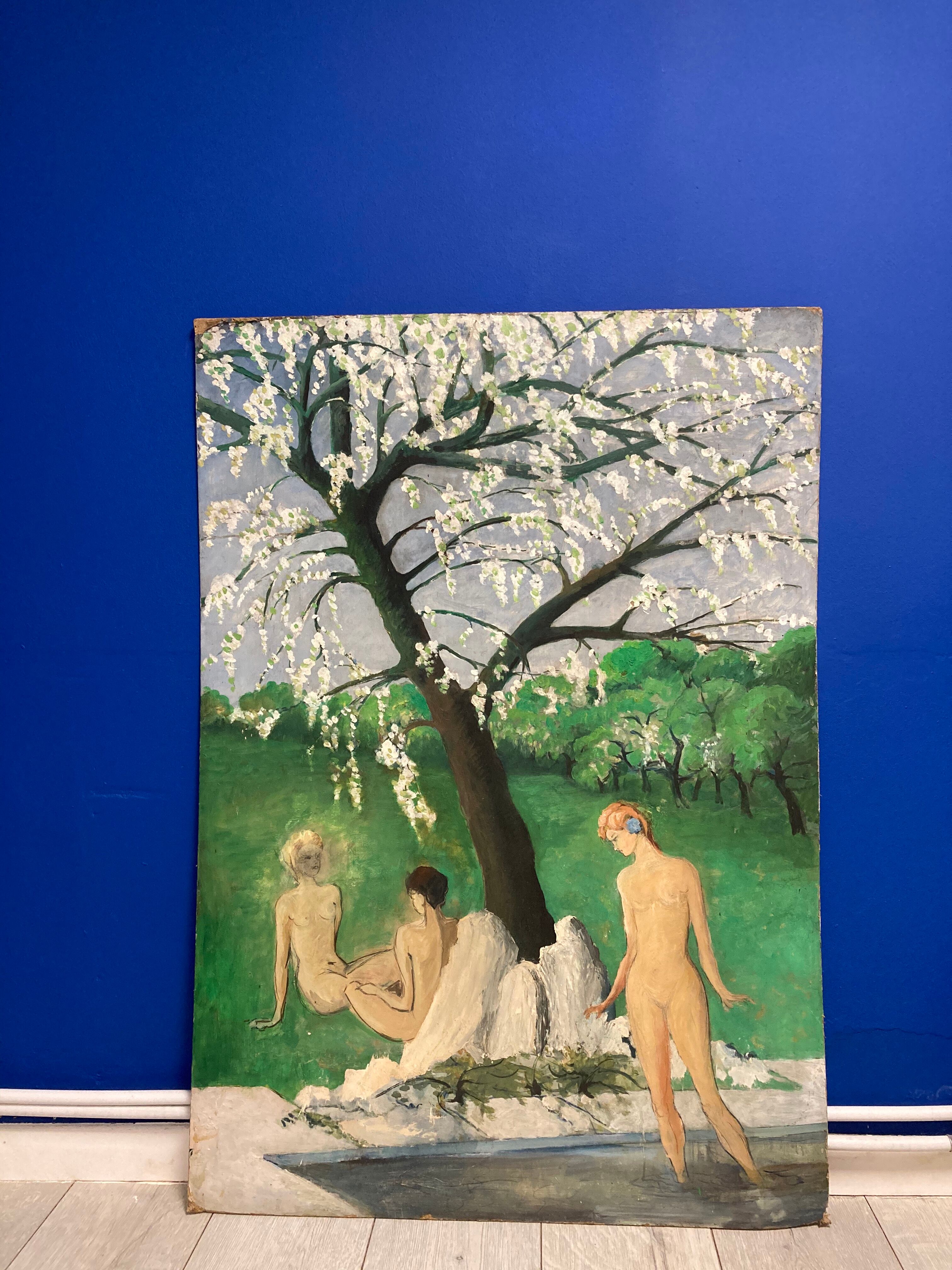 Oil on sign "The Three Graces"