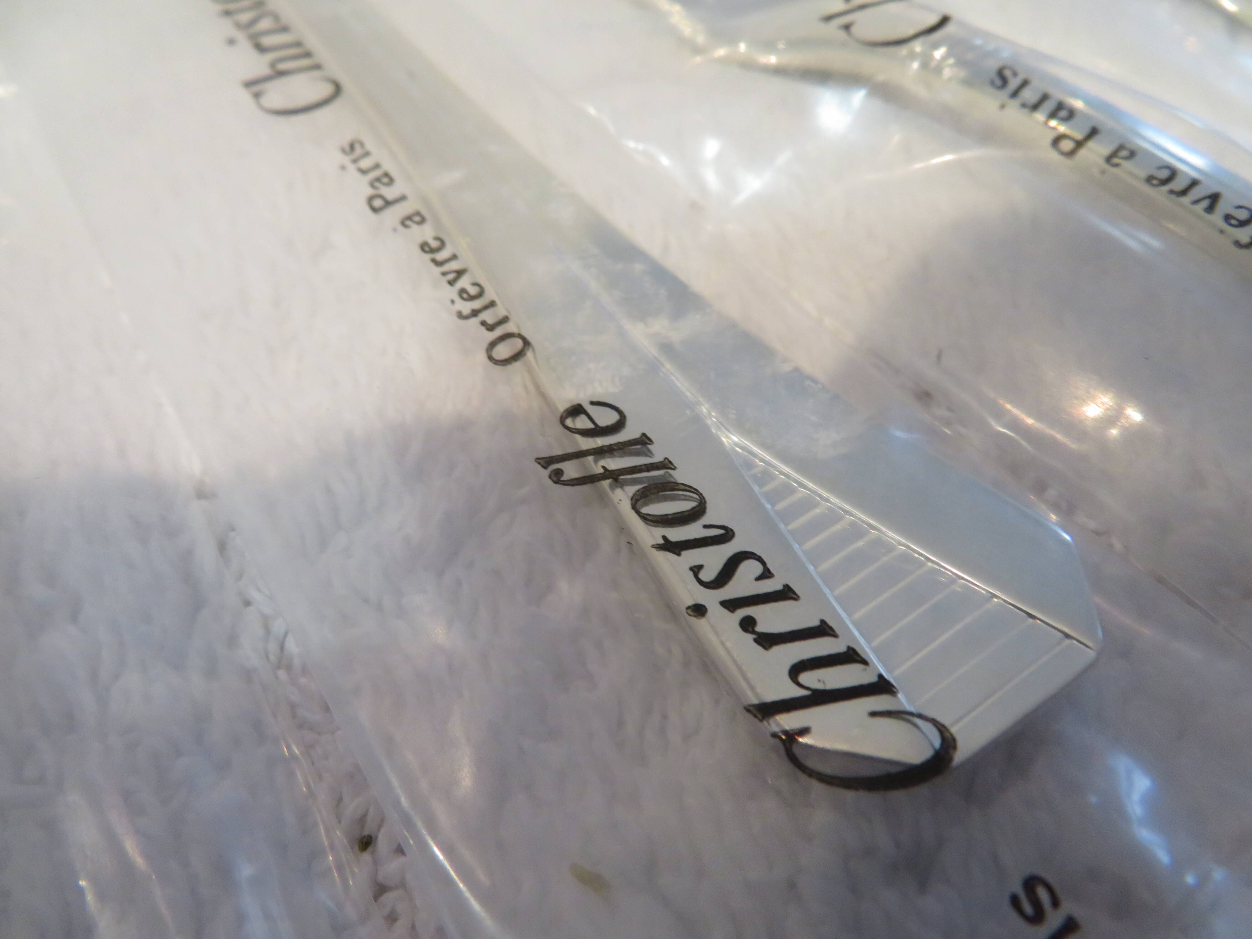 6 Christofle Atlantide silver-plated fish cutlery sets 12p in blister pack