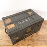 Antique trunk chest by c.e. ruegsegger bern swiss