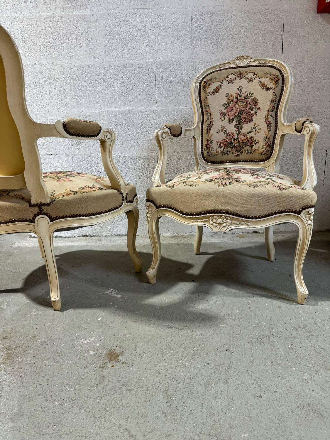 Pair of Cabriolet armchairs