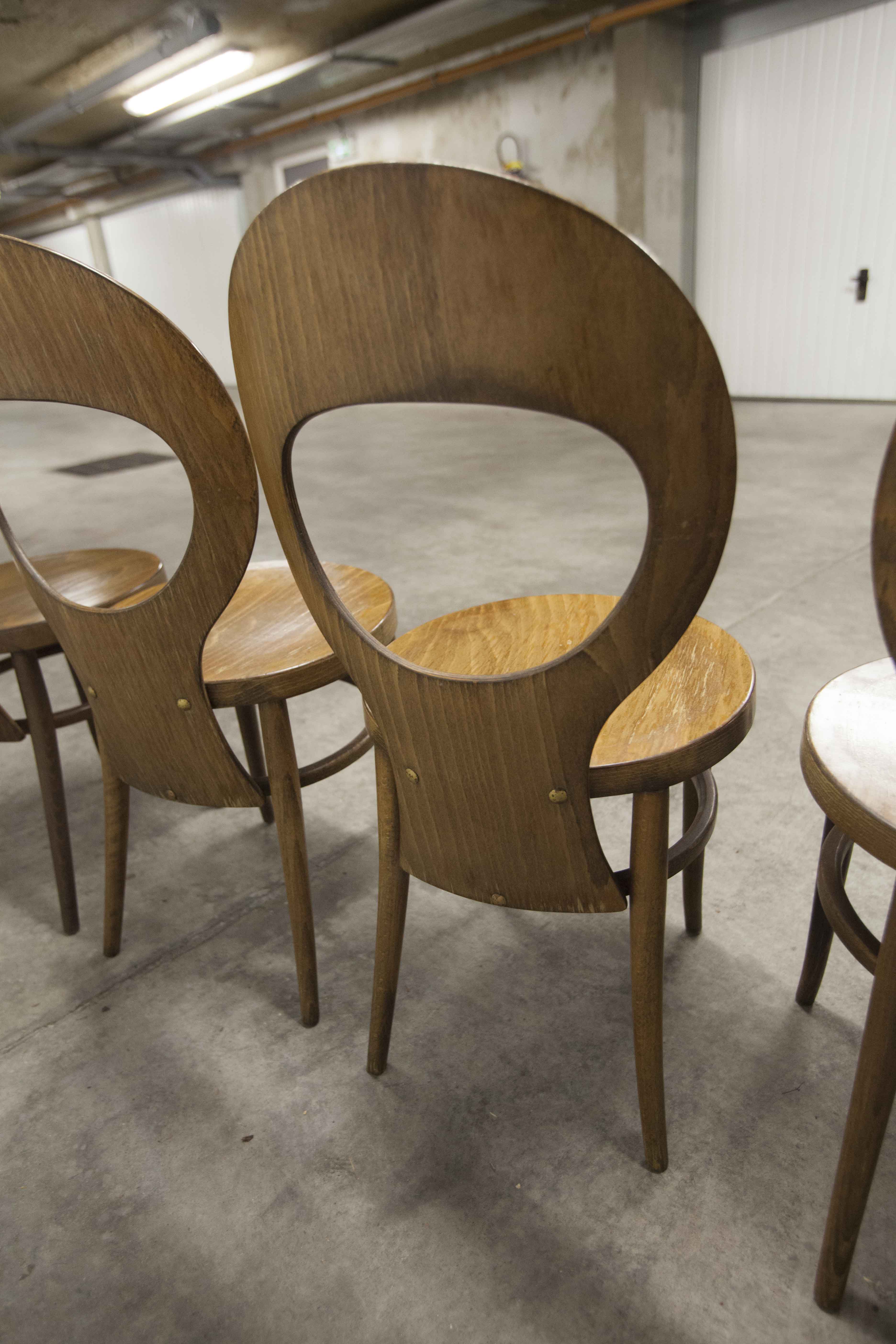 Set of 4 baumann chairs model Seagull 1970