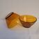 amber glass bowls – mid-20th century vintage
