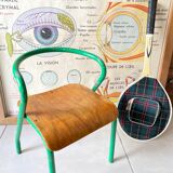 Vintage child school chair Jacques Hitier