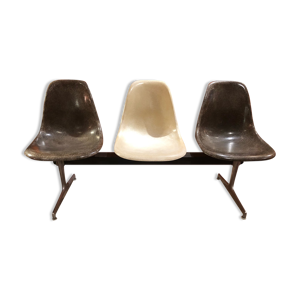 banc Eames 3 places coques - fibre