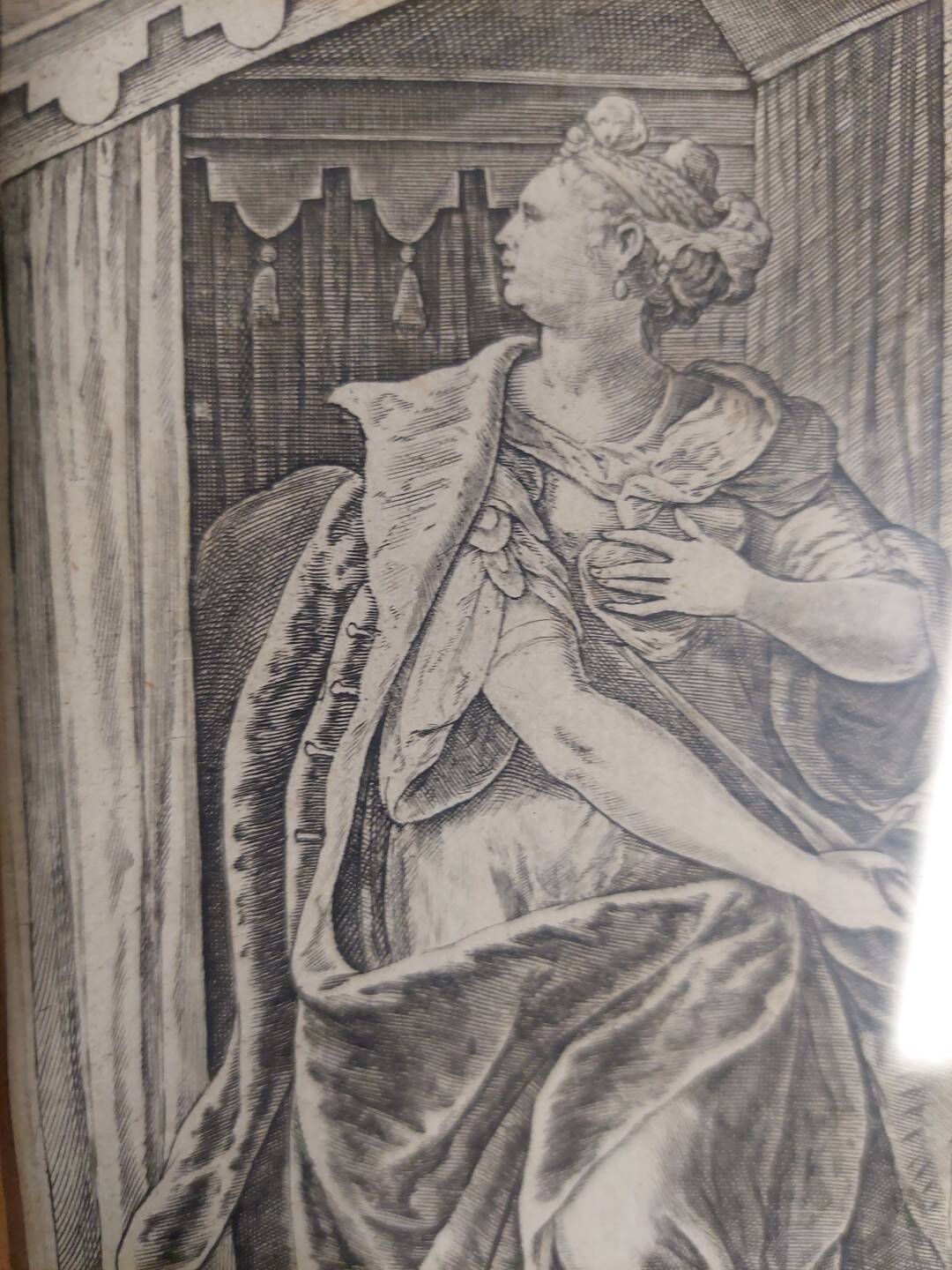 Philip Galle (1537-1612) "Lucretia" engraving burin