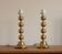 Pair of Vintage Swedish Table Lamps in Polished Brass, Signed Aneta