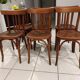 Suite de 6 chaises de bistrot Baumann vintage année 1930