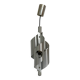 Suspension, brushed aluminum chandelier, Space Age style 1970s