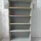 Small vintage bookcase, 5 fixed shelves, interior sublimated in verdigris, waxed finish.