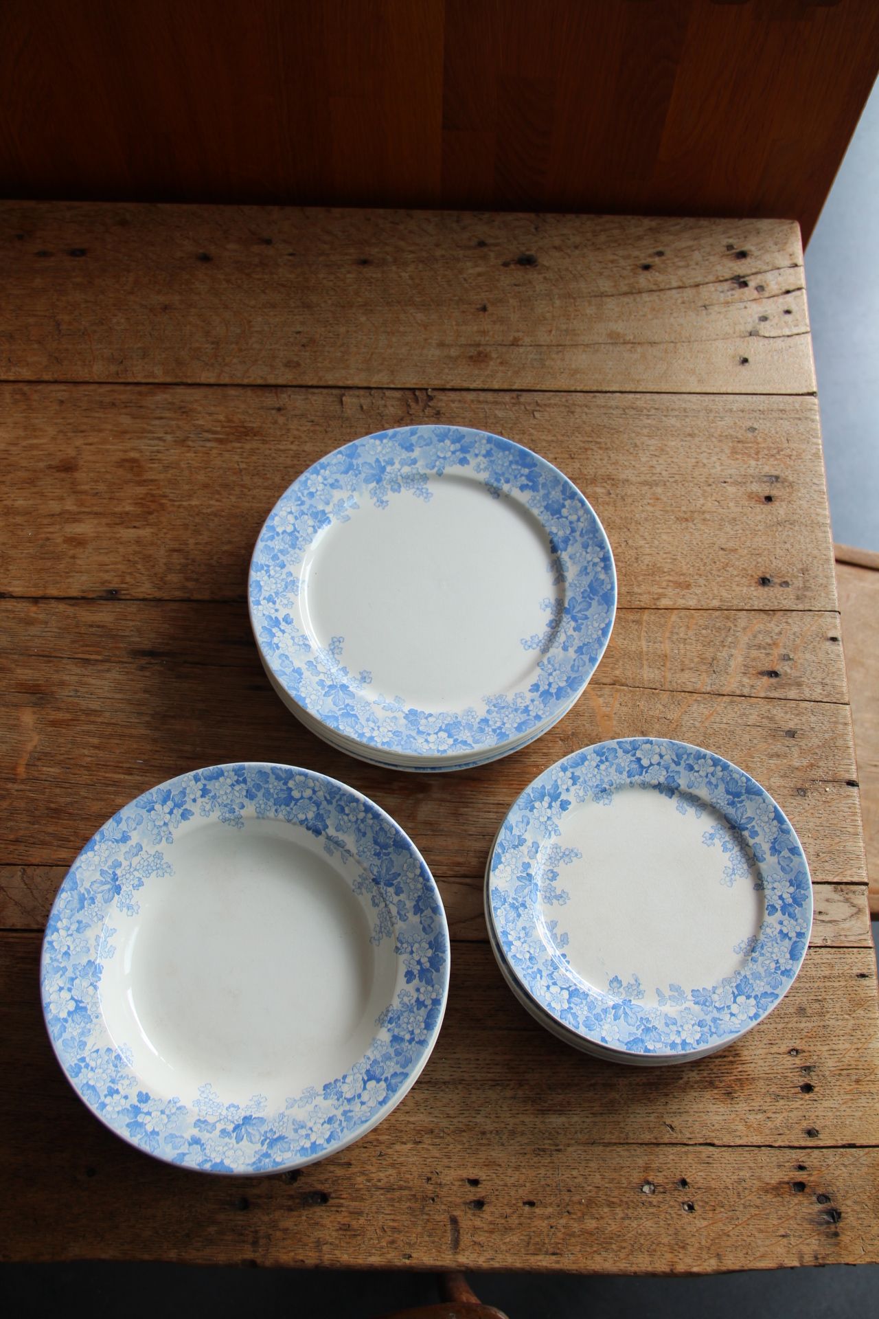 Rare plate service 6 people "Récamier" U&C Sarreguemines and Digoin late nineteenth °