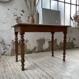 Walnut and marble bistro table 1890