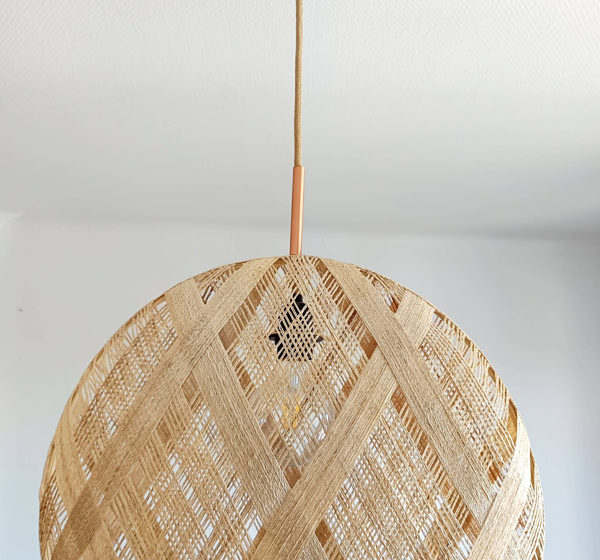 Suspension design bohemian vintage abaca style