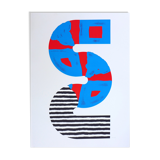 Kumi sugai, s (red and blue), 1990. original lithograph with signed embossing