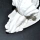 Antique angel font in biscuit porcelain from Sèvres signed MF