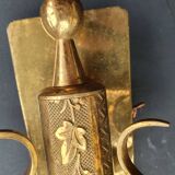 Pair of antique gold wall sconces