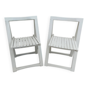 Paire de chaises pliantes - patine