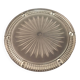 Opalescent molded pressed glass coaster - diameter 23cm - art deco. vintage -