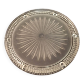 Dessous de plat en verre pressé moulé opalescent - diamètre 23cm -art déco . vintage -