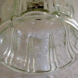 Suspension Tulip glass to relief transparent vintage