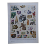 Lithographie originale sur les minéraux