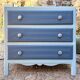 Commode, esprit bord de mer, chic et joyeux, vintage, années 50 / 60