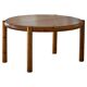 Rainer Daumiller, extendable round dining table in pine, modern Danish style, 1970s.