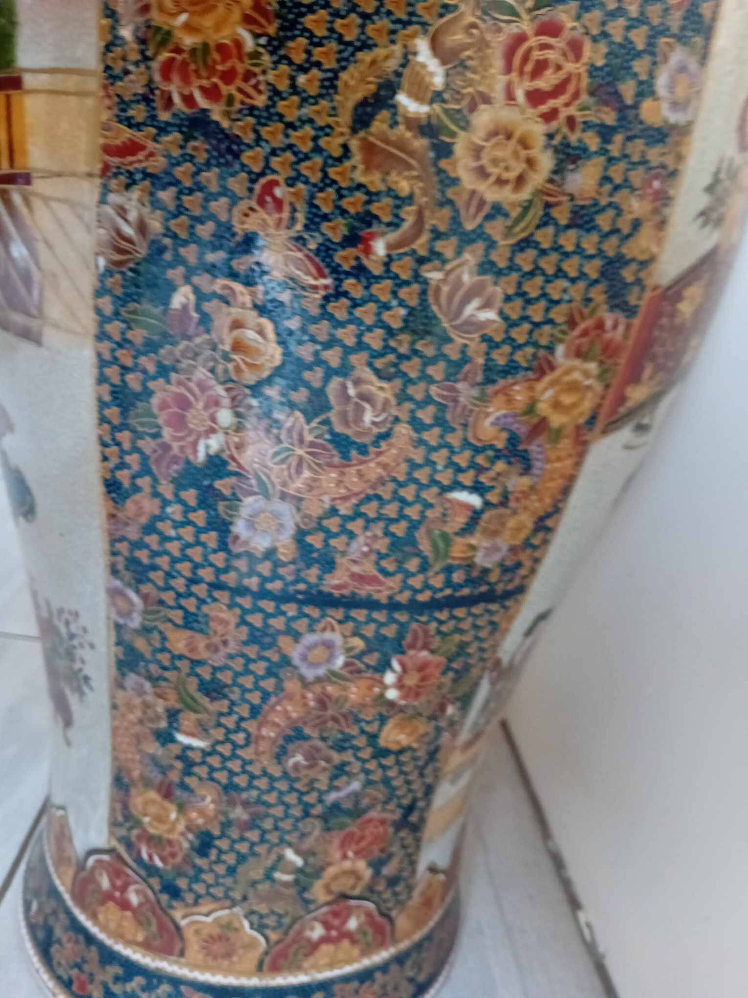 Neck vase Palace Chinese porcelain cartridges