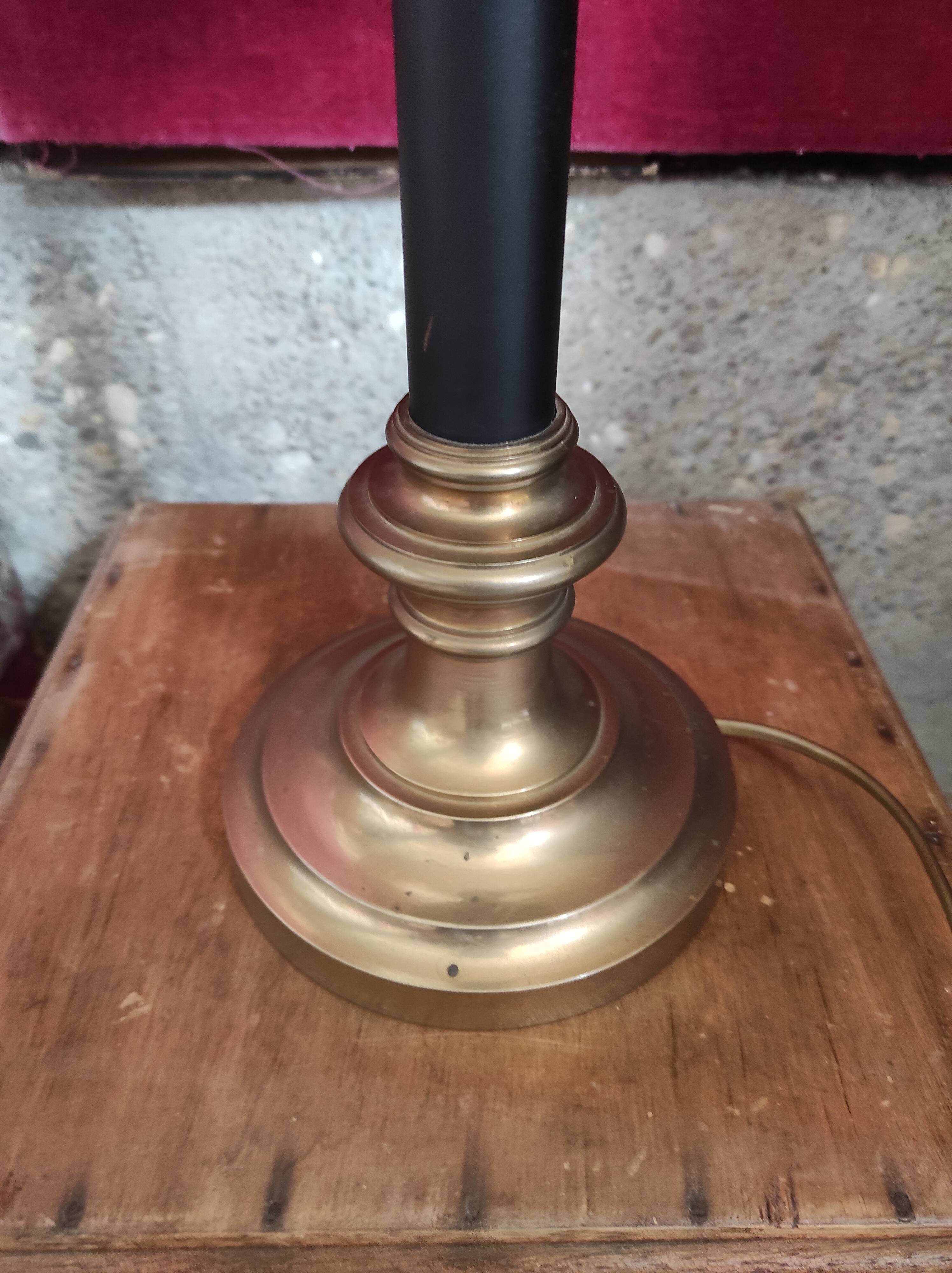 Living room lamp in gilded and black bronze