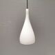 French hanging lamp in milky white glass, model gin fizz, produced by sce