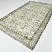 6x10 Brown & Beige Floral Pattern Vintage Rug, 196x325Cm