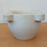 XL mortar in white marble, porcelain pestle