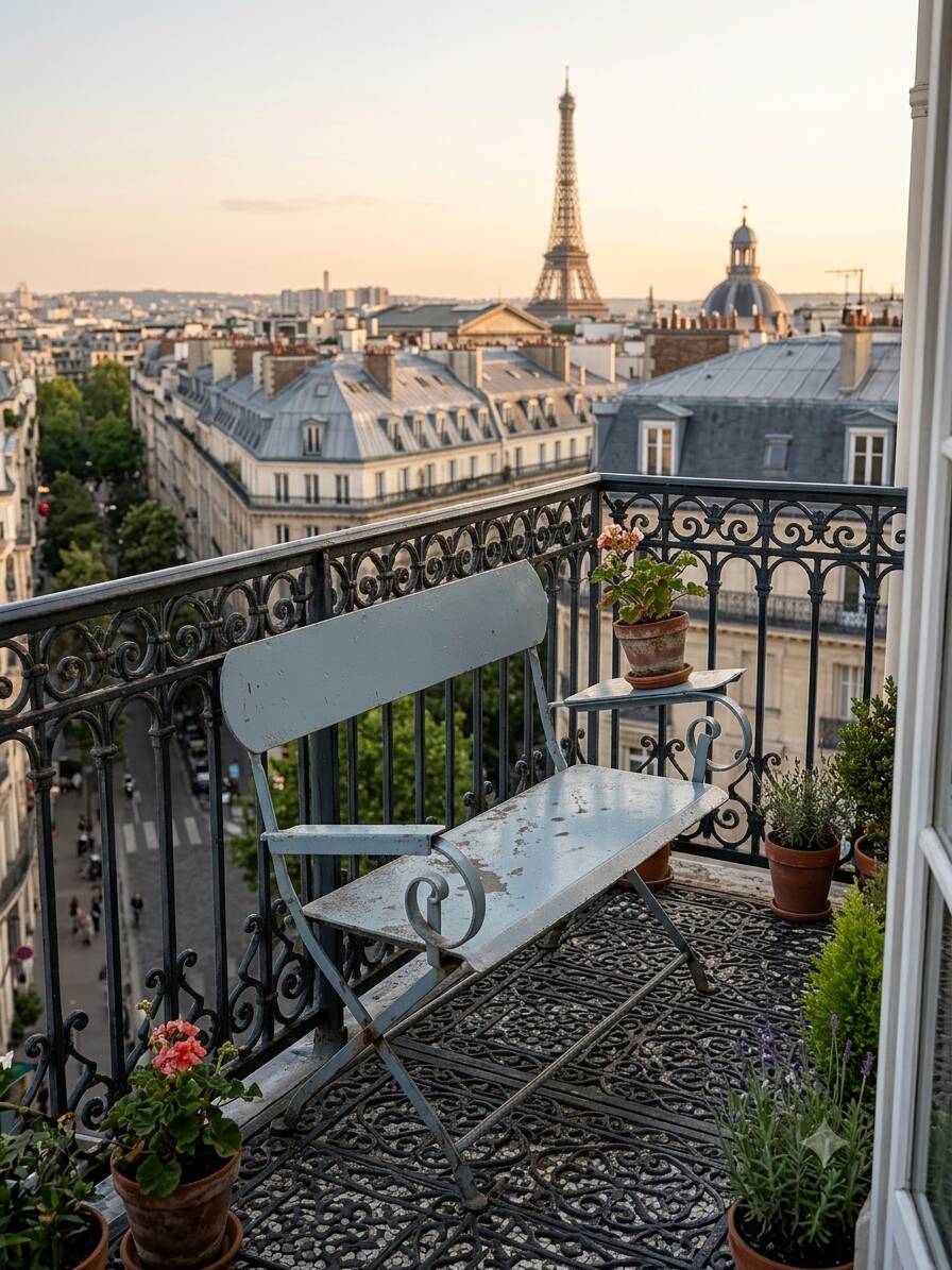 Banc de jardin ancien en fer forgé massif