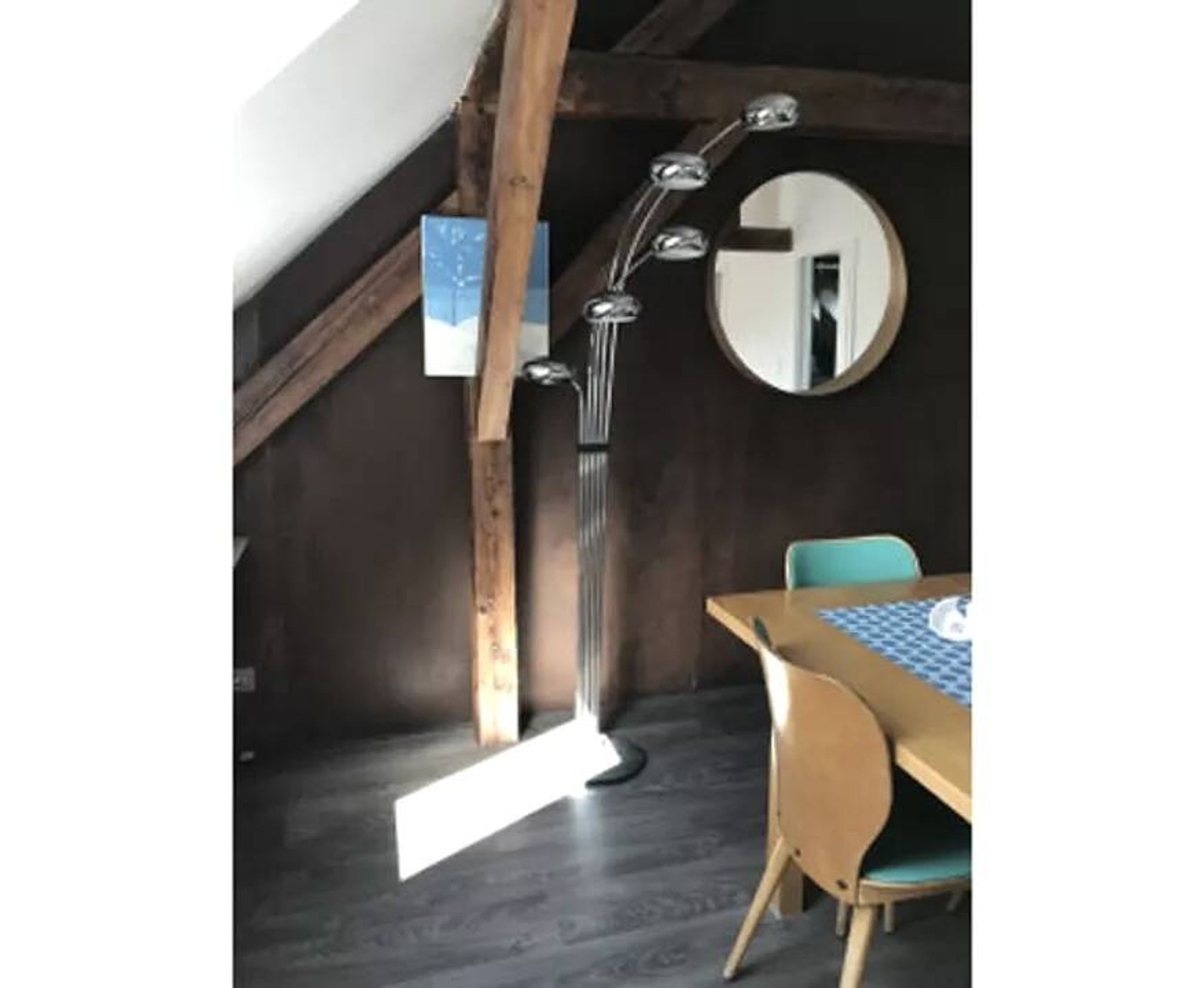 Lily of the valley floor lamp from the 1970s