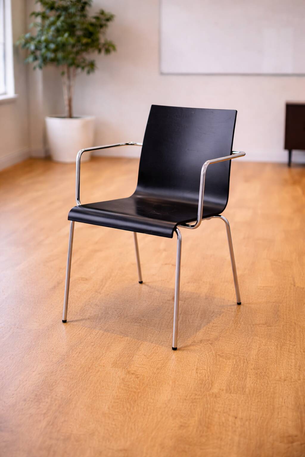 eta Furniture (Denmark) — Steel Tube & Wood Chairs (Set of 5) — Scandinavia