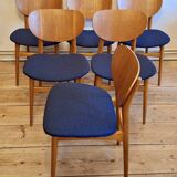 Set of 6 Danish teak dining chairs, 1960s