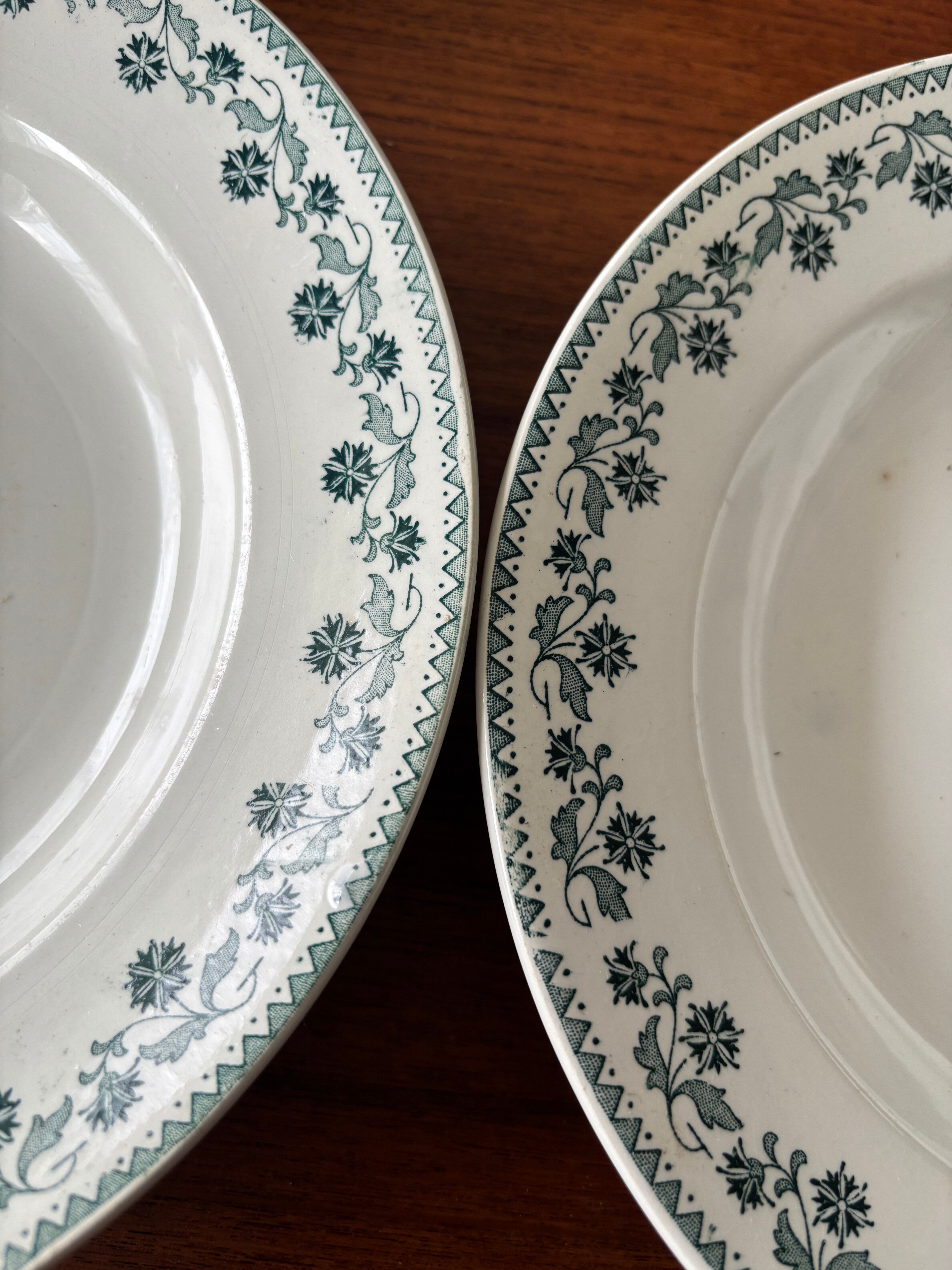 Set of 4 deep plates Terre de Fer Moulin des Loups model George